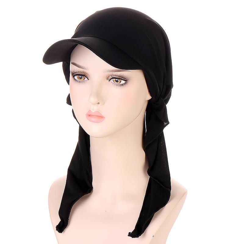 Product Introduction of Women's Cap Solid Color Headscarf Muslim Multicolor Hijab Baseball Cap Classic Turban Hat Fashion Women Outdoor Islamic Instant Hijabs Caps Sun Hats 17