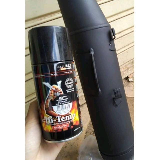 Sơn chống cháy sơn pô xe máy màu đen nhám samurai h2***