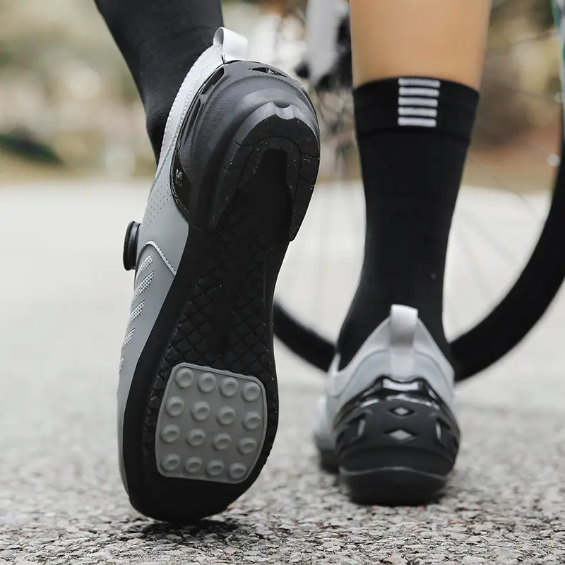 Giày đi xe đạp, dành cho nam giới chuyên nghiệp, Unisex, Giày xe đạp không khóa, Giày đế cứng, Thích hợp cho MTB và đi xe đạp đường trường, Giày tập luyện 3