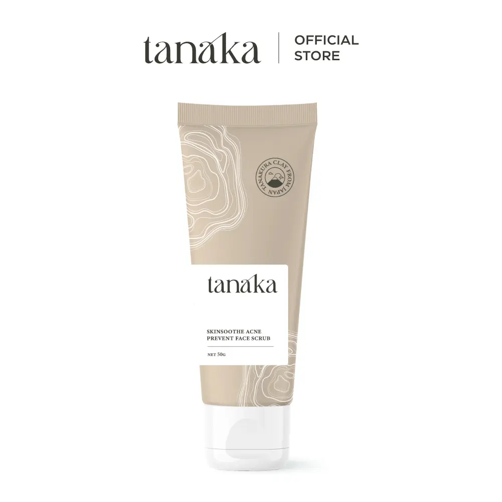 [GIÁ 2 TUÝP = 1 TUÝP] Tẩy tế bào chết cho da mụn Tanaka Skinsoothe Acne Prevent Face Scrub chiết xuất bùn biển 50g