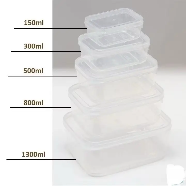 Hộp đựng trữ đồ ăn ,đồ ăn dặm nhựa dẻo trong suốt có 5 size khác nhau
