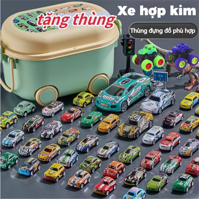thùng 50 ôtô kèm 2 xe địa hình to 1 thùng đựng xinh xắn cute chơi chạy đà cót kéo lùi chất liệu hợp kim cao cấp cho bé nhỏ nhắn xinh xắn tổng hợp nhiều loại  Đồ Chơi Toy
