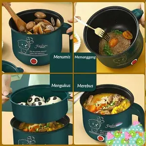 Panci listrik serbaguna / panci listrik plus kukusan / panci kukus 2in1 / panci serbaguna kukusan