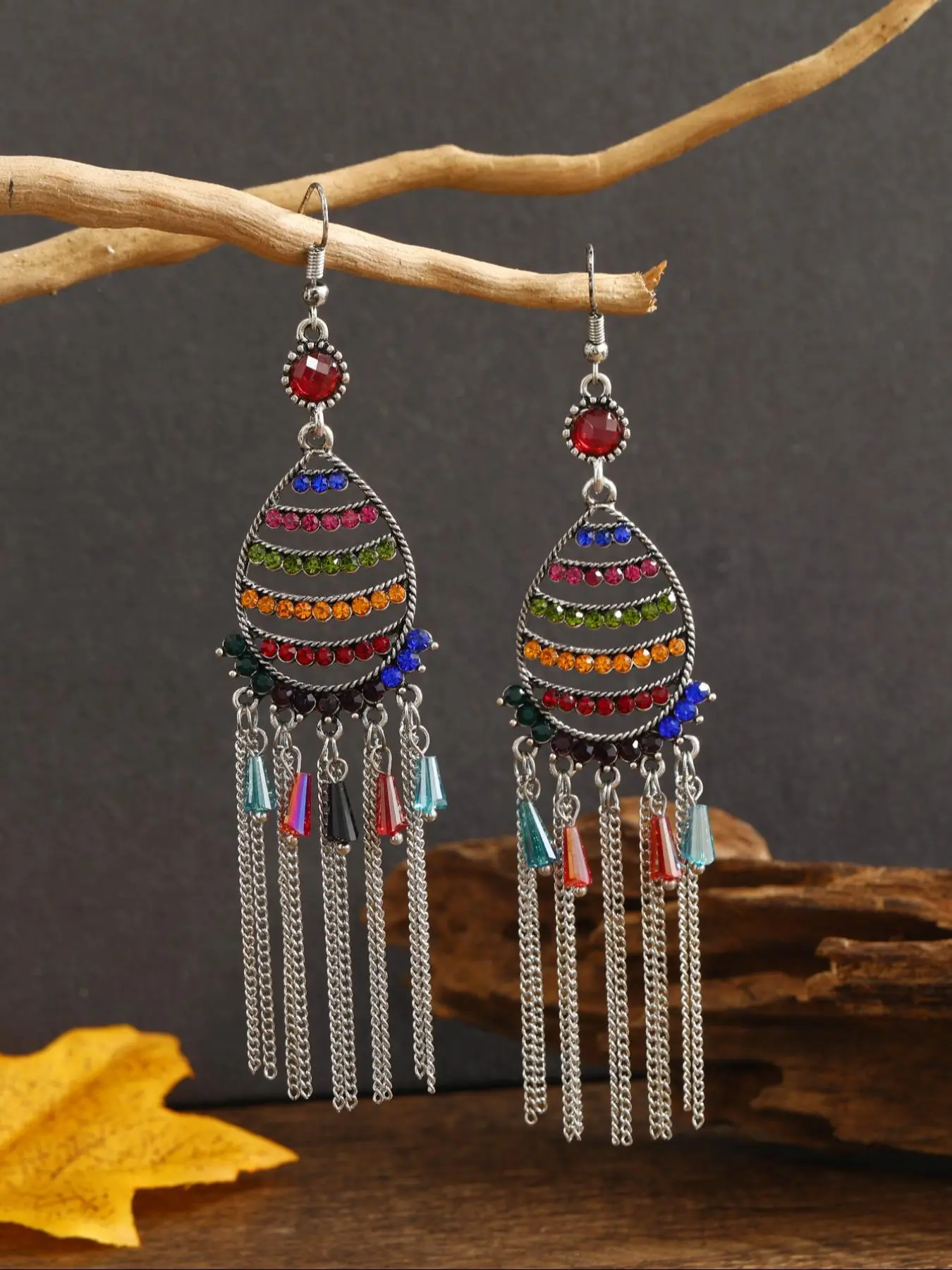 Vintage Style Long Tassel Dangle Earrings, Fashionable Jewelry for Women, Trendy All-match & Exquisite Jewelry for Birthday Gift