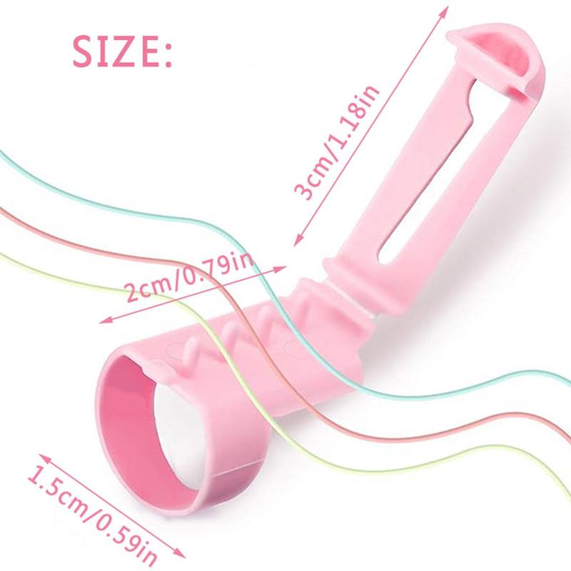 2pcs/set Random Color Plastic Finger Guides Crochet, DIY Finger Yarn Guide Holder, Universal Knit Count Color Starter Tool Kit 1