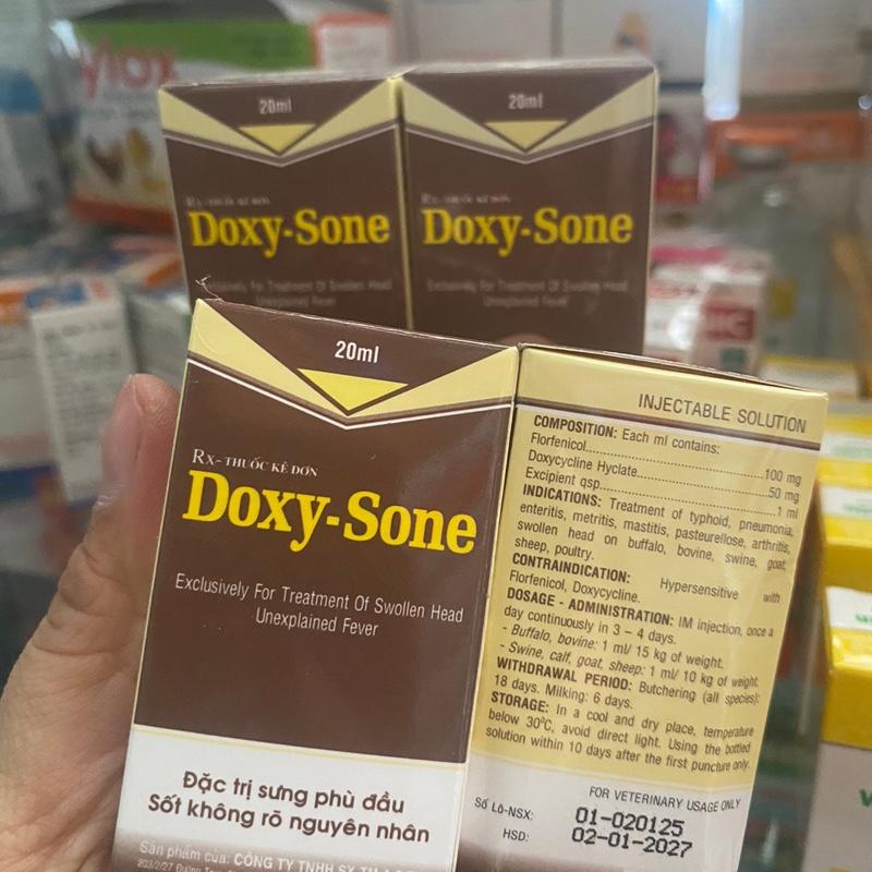 DOXY-SONE chai 20ml và 100ml đặc trị sưng phù đầu, sốt không rỏ nguyên nhân 3