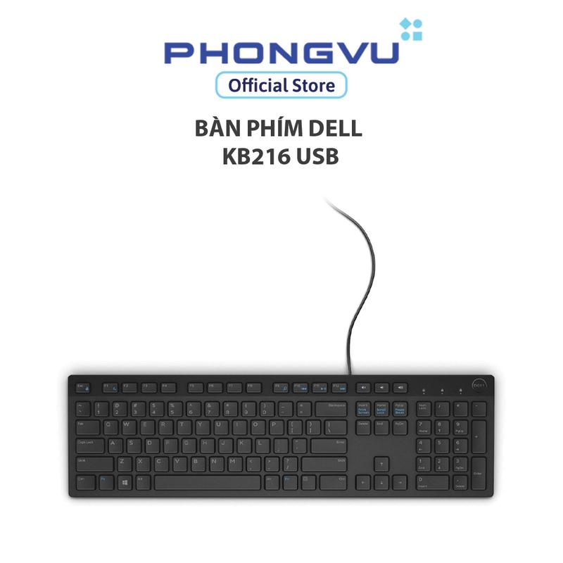 Bàn Phím Dell KB216 Có Dây Màu Đen Phù hợp cho Văn Phòng