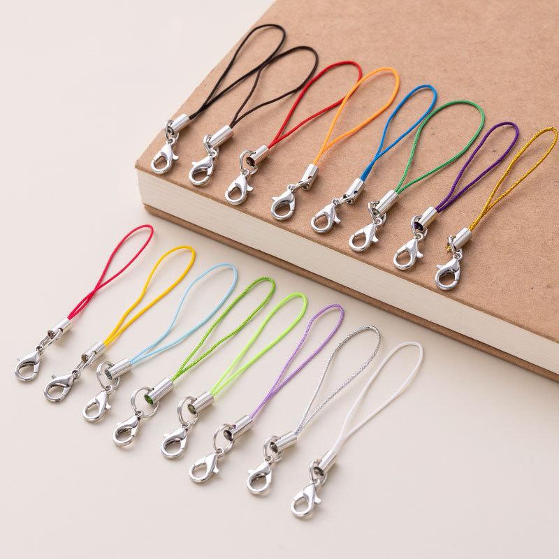 Dây đeo điện thoại mini có móc khóa tôm nhiều màu – Phụ kiện DIY làm móc khóa, trang trí treo dễ thương
