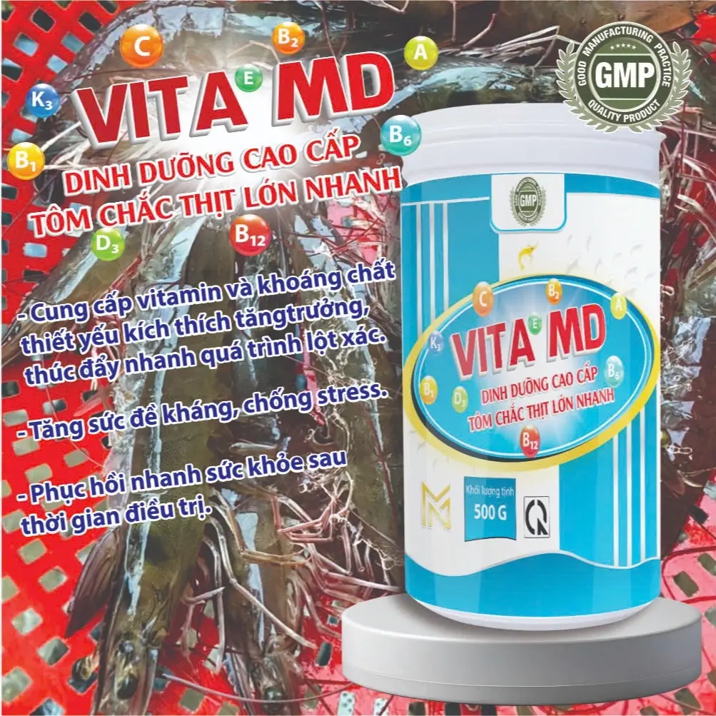 VITA MD Cung Cấp Vitamin Thiết Yếu Cho Tôm