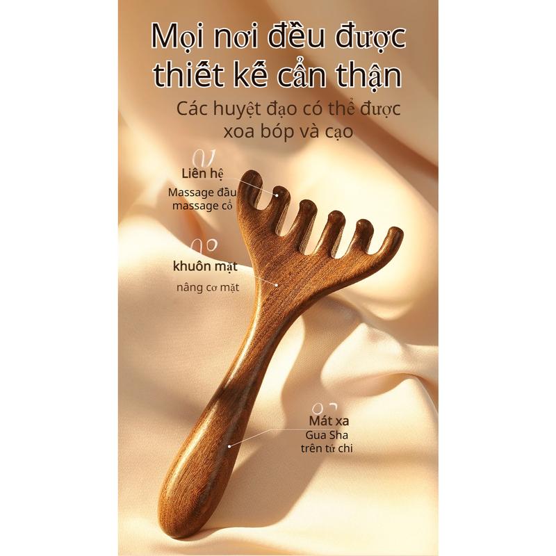 Lược Mát Xa Bấm Huyệt Năm Chấu, Máy Massage Đầu, Để Chà Xát 6