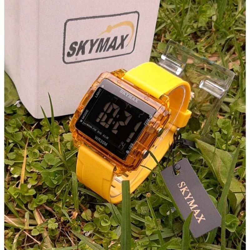 (ORIGINAL 100%) JAM TANGAN WANITA/PRIA SKYMAX 2119G ANTI AIR RUBBER 6