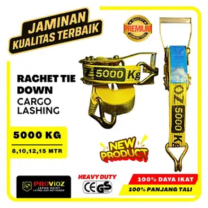 PROVIOZ ratchet tie down cargo lashing belt pengikat barang (HARGA PER BIJI)