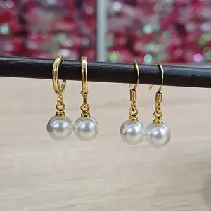 Anting Mutiara Xuping Wanita Elegan High Quality Lapis Emas Motif Korean Fashion