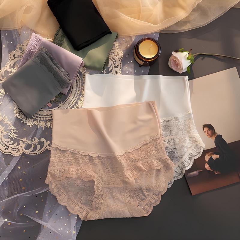 Quần Lót Nữ Gen Vòng 2 T26 Cạp Cao Chất Su Lụa Cao Cấp Phối Ren Co Giãn Tốt - THỦY BIKINI