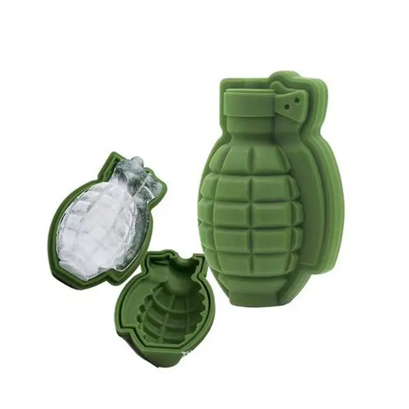 Grenade Shaped Ice Cube Mold, 2 Counts/set Silicone Baking Cake Mold, Ice Bar Kitchen Tools &  Kitchen Accessories 4