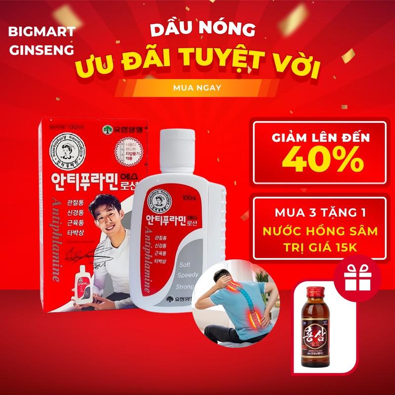 Dầu Nóng Xoa Bóp Giảm Đau Vai Gáy Xương Khớp 100ml