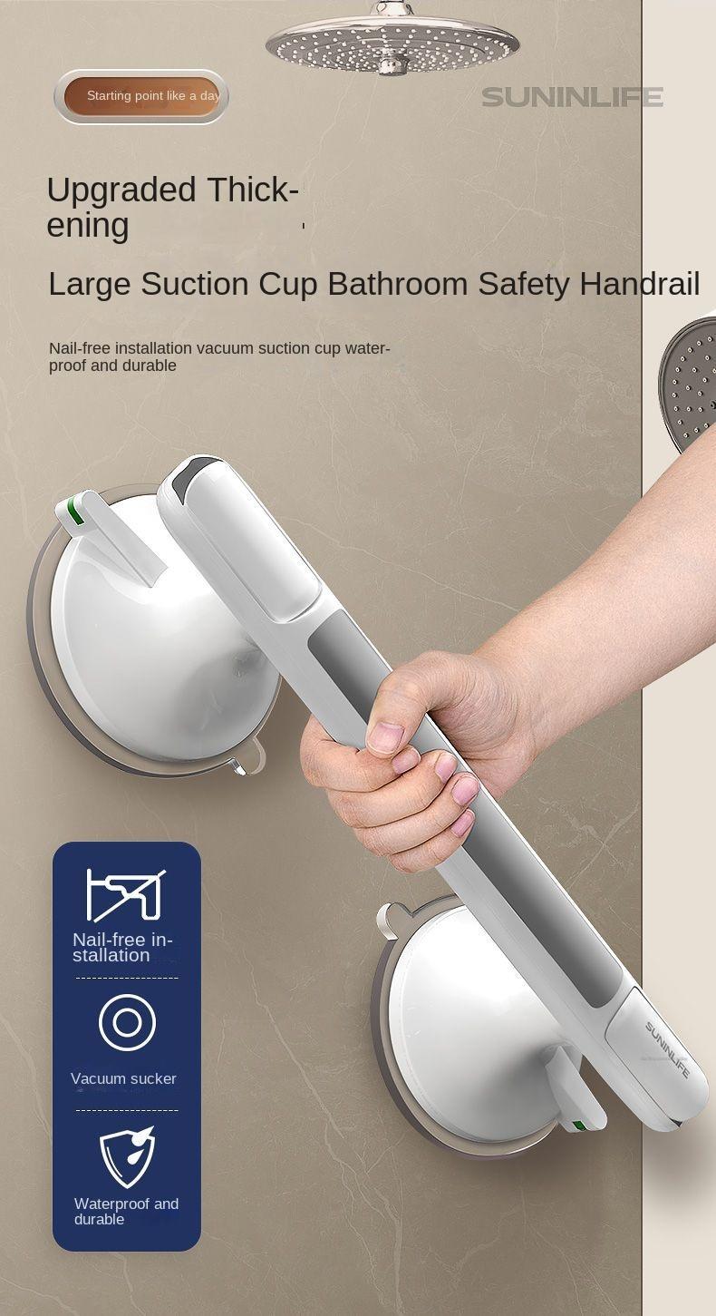 Product Introduction of Bathroom Grab Bar, Anti-Slip Shower Rail, No-Drill Suction Cup Anti-Fall Handle 1