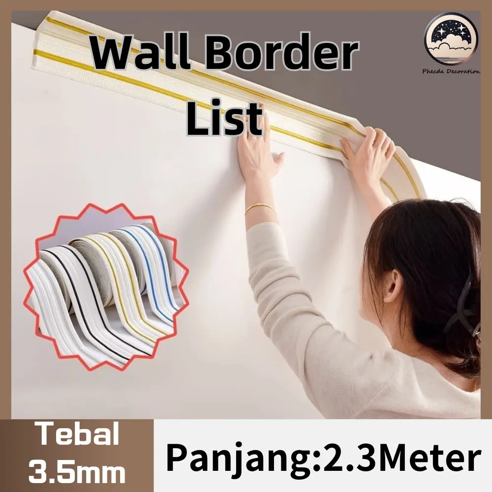 Wallpaper Foam List Foam 3D / List Wall Border List 2.3 Meter / Walpaper List Foam Stiker Dinding List dinding 3D