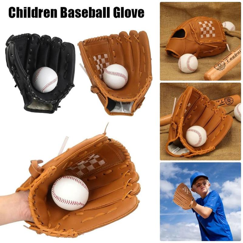 Product Introduction of 1Pcs Durable Outdoor Sport Baseball Glove Practice Equipment Baseball Training Batting Gloves 10.5inch PU Leather Softball Competition Glove For Kids 17