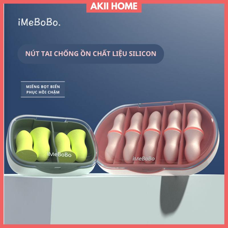 Nút bịt tai chống ồn iMeBoBo, chống ù tai, chống ngủ ngáy, bịt tai cách âm, mút xốp dàn hồi NC77