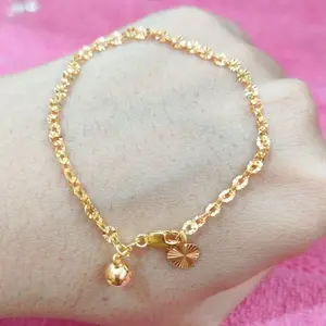 Gelang tangan wanita motif nuri ukir gelang tangan Titanium gold anti karat Perhiasan