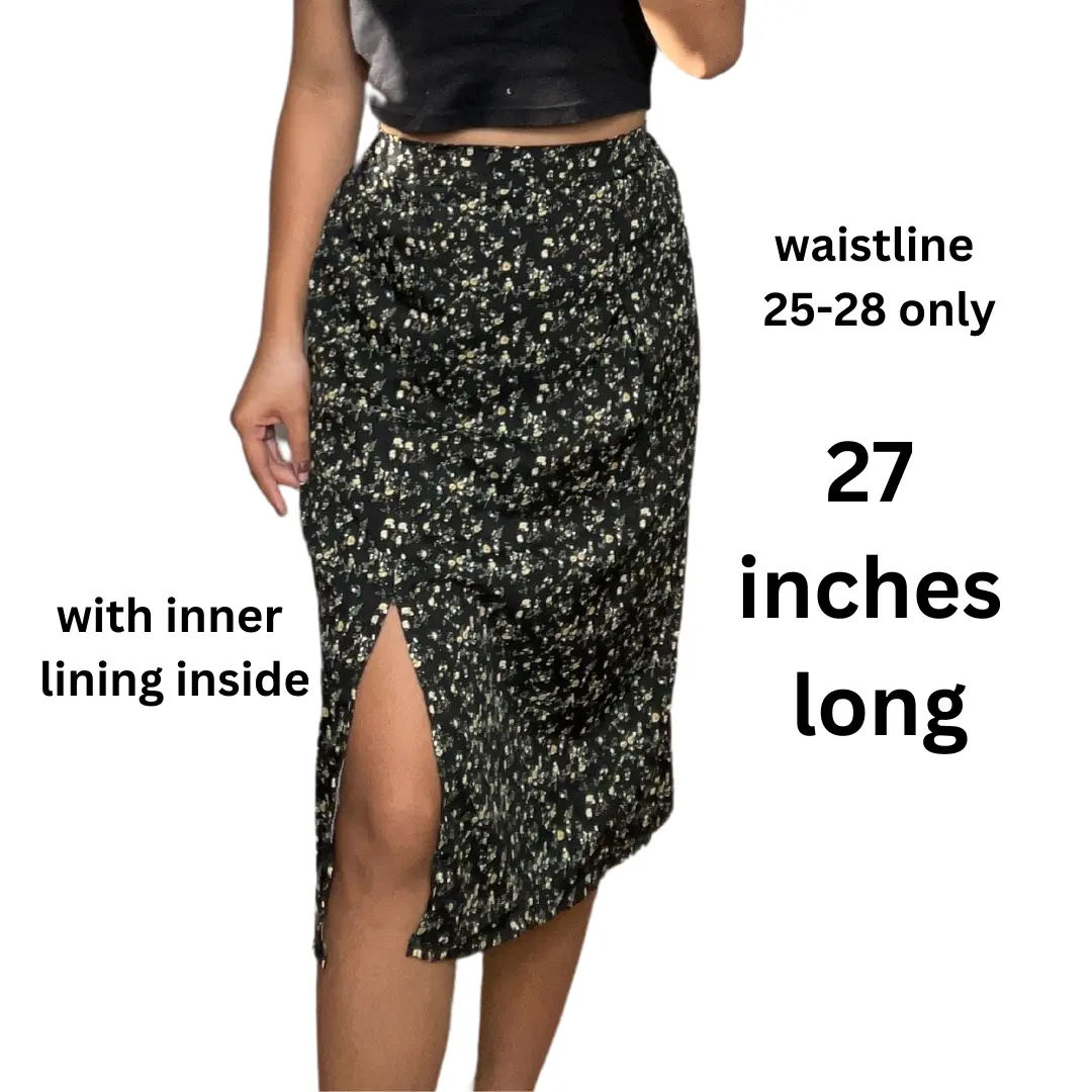BKK MAXI SKIRT WITH INNER LINING AND SLIT 27 INCHES LONG BY KASYAPH