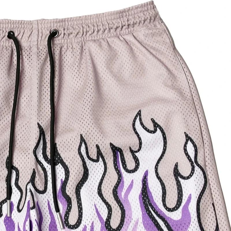 Product Introduction of Kinetic Shorts for Men, Fashion Brand Flame Shorts for Fitness Running Basketball Mesh Quick Dry Casual Summer 10