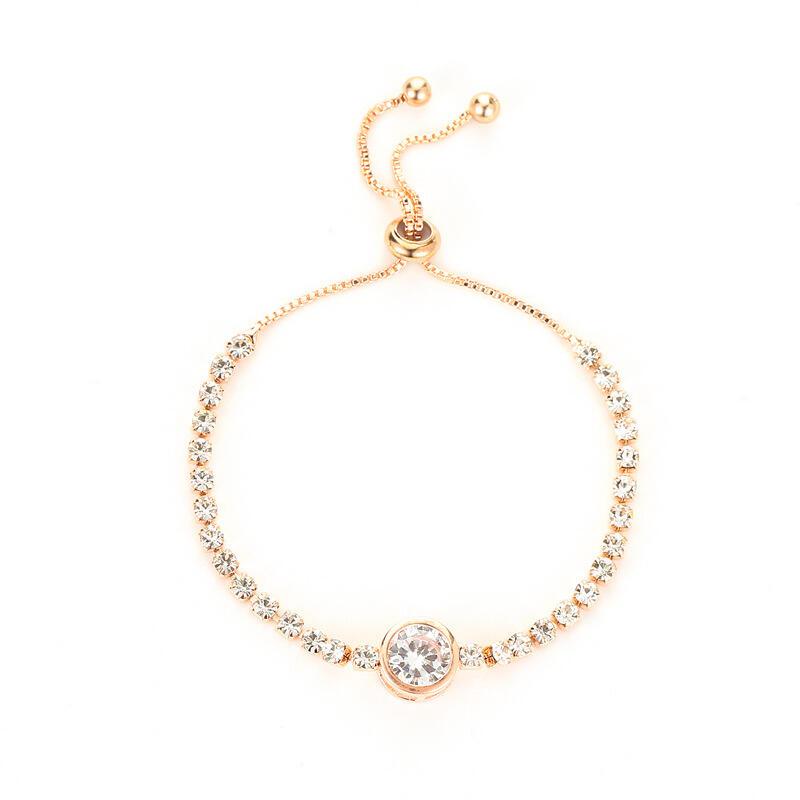 Product Introduction of New Product Fashion Love Zircon Small Fresh Imitation Big Brand Simple Dia-studded Ladies Bracelet 22