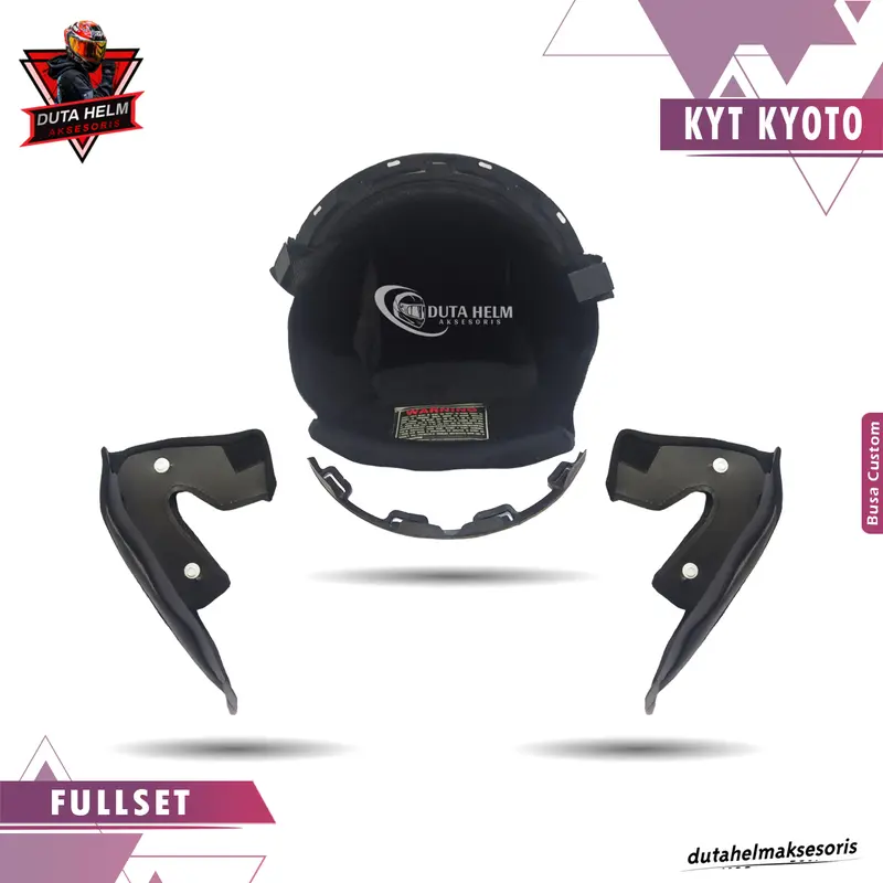Busa Helm Kyt Kyoto S M L XL XXL Fullset Custom Helmet motorcycle helm kyt kyoto putih paket ganteng 0