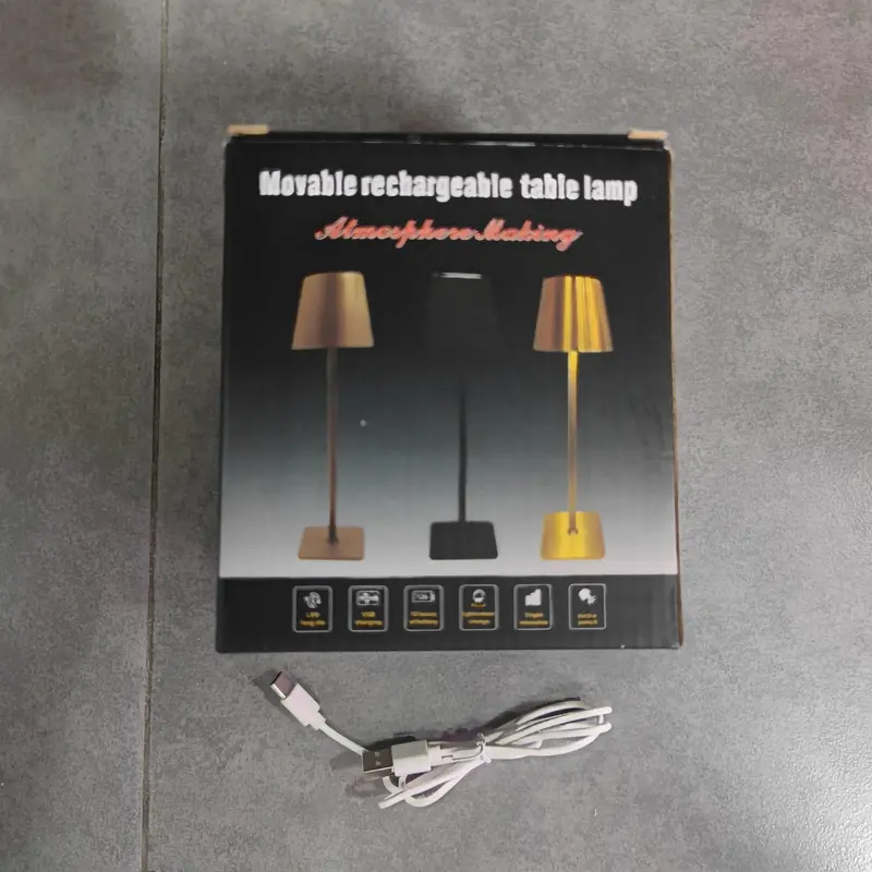 Rechargeable Desk Lamp, 3-color Touch Dimming Eye Protector LED Table Lamp, Versatile Usability Night Light For Study Side Table Mini Bed Side, Home Modern Interior 4