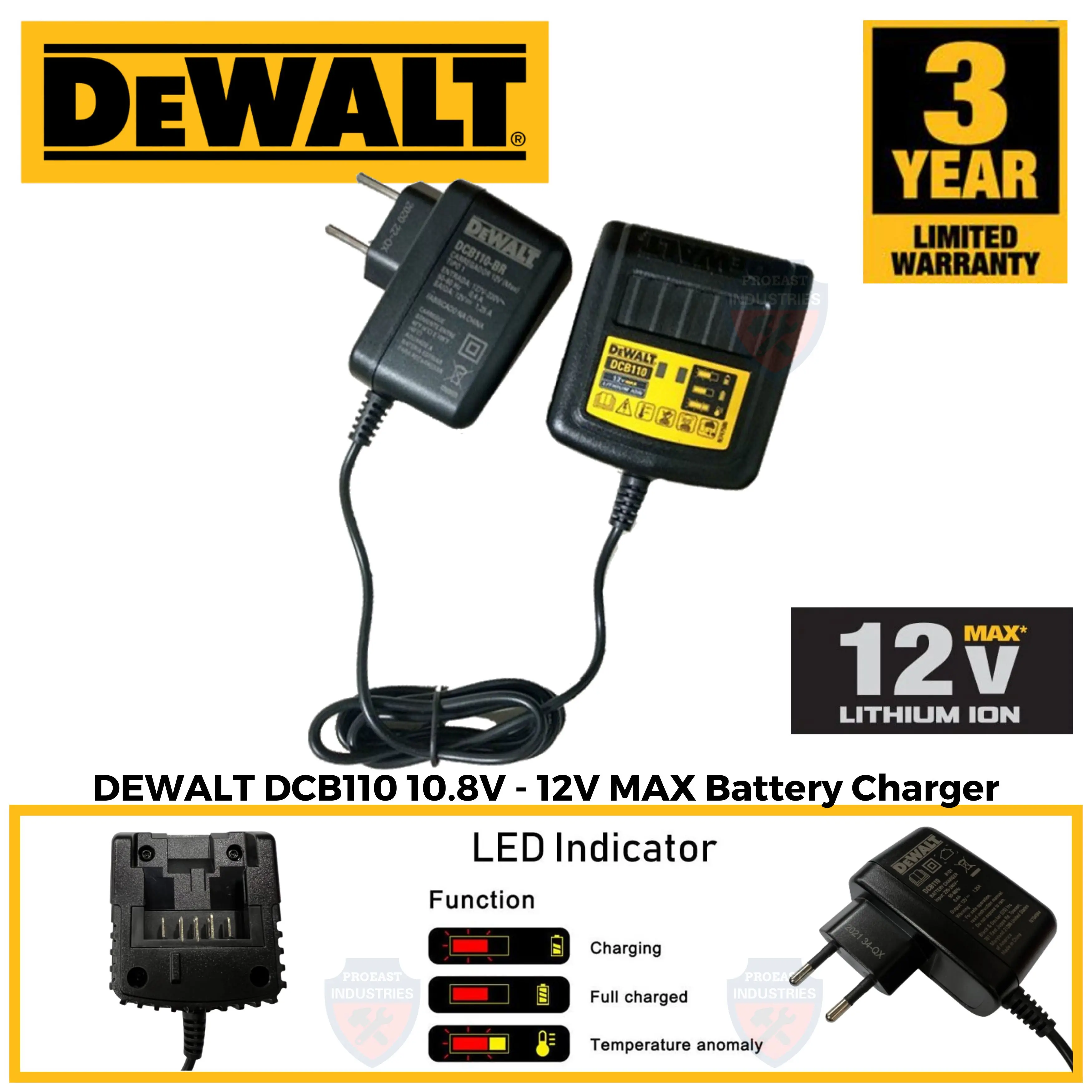DEWALT DCB110-B1 10.8V/12V MAX Battery Charger