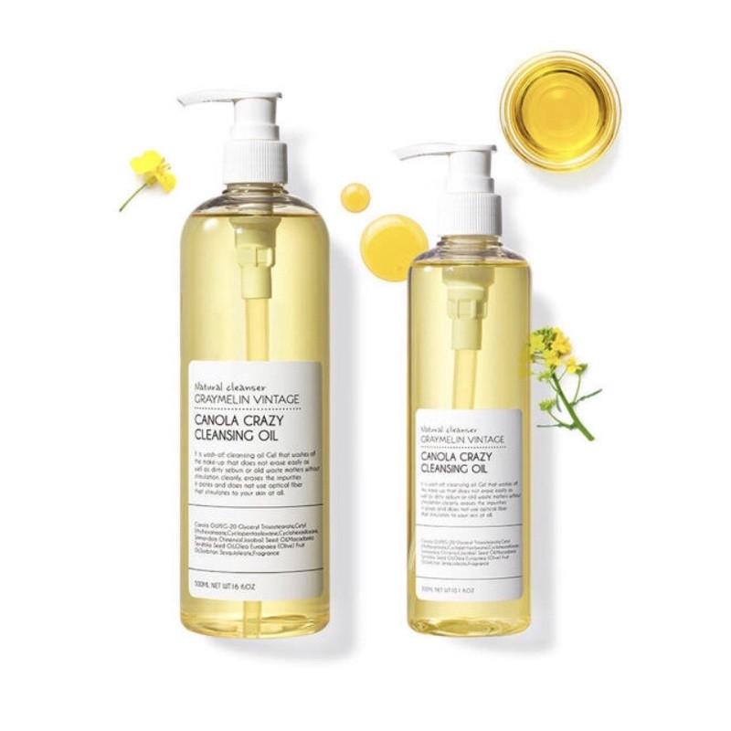 Product Introduction of Dầu Tẩy Trang Hoa Cải Graymelin Vintage Canola Crazy Cleansing Oil Phù Hợp Da khô, Thiên khô 1
