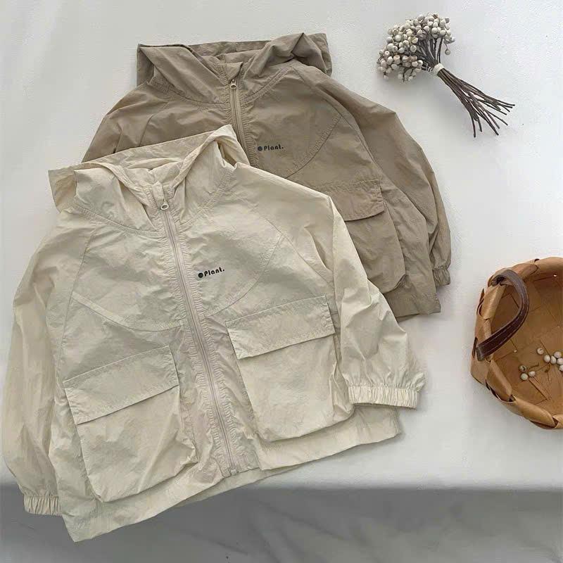 Áo gió khoác ngoài dài tay cho bé trai và bé gái, áo gió trẻ em che mưa che nắng kiểu dáng unisex_T39