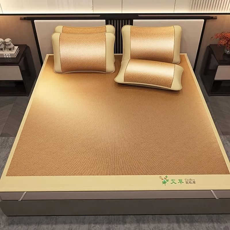 Product Introduction of [Bamboo Cooling Mat] Portable Reversible Bamboo Fiber Mat - Cooling, Foldable, Washable, for Home Use 0