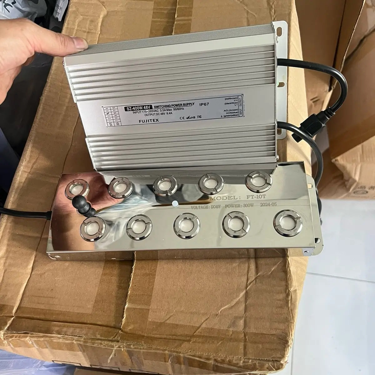 Combo vỉ phun sương 10 mắt + nguồn 48v