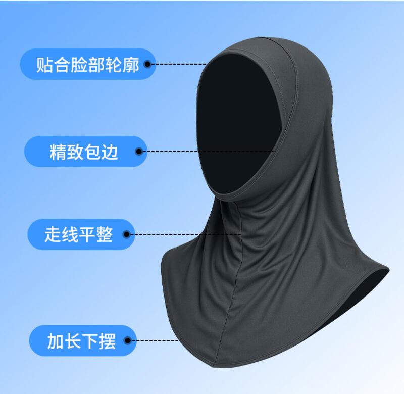 Product Introduction of Malaysian Headscarf Summer Outdoor Sunscreen Headscarf Hat Lightweight Ice Silk Children's Head Cover 8