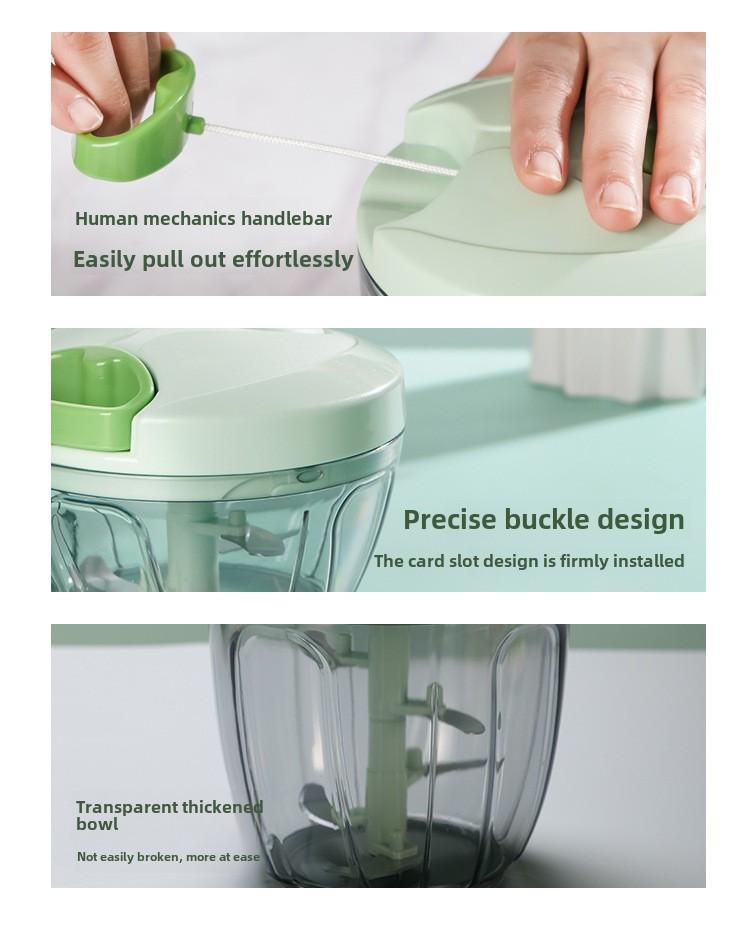Product Introduction of Household Manual Pull Garlic Masher Onion Ginger Garlic Seasoning Garlic Press Garlic Masher Meshed Garlic Device Pumpkin Mashed Potatoes Baby Complementary Food Mixer 7