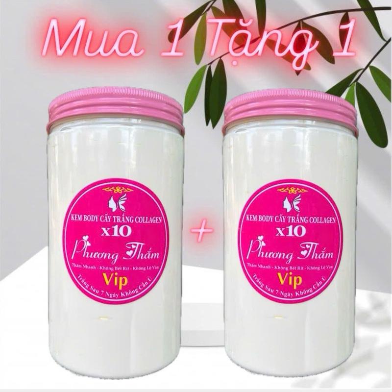MUA 1 TẶNG 1 { TRẮNG MẠNH } 2kg KEM BODY CẤY TRẮNG COLLAGEN x10  Dưỡng Da Body Dưỡng Body PHƯƠNG THẮM KEM TRỘN BODY