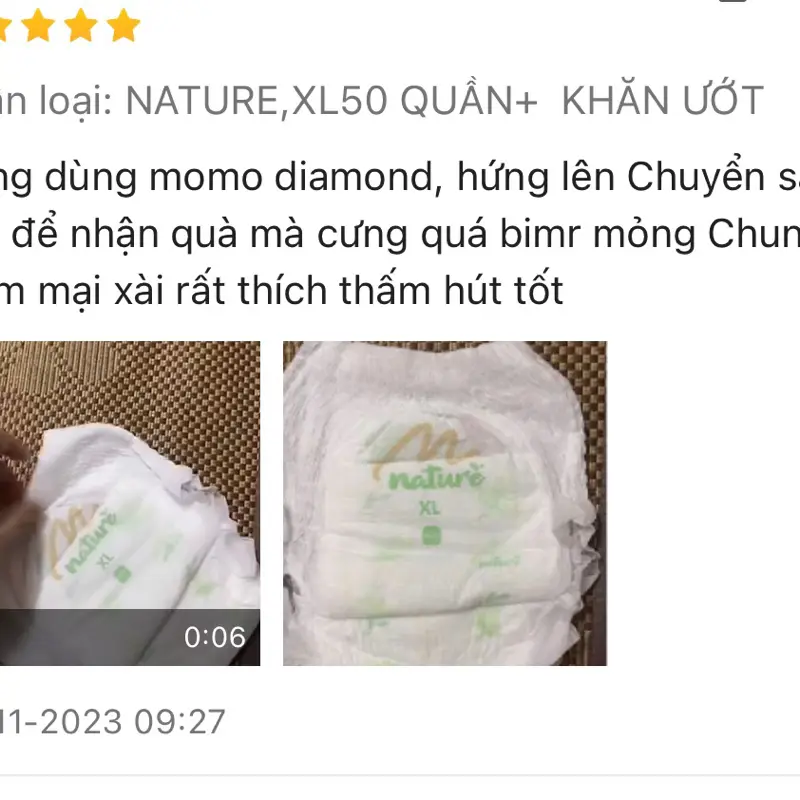 ￼Tã/Bỉm dán/quần Momo Nature mẫu mới NB60/S56/M52/M48/L44/XL42/XXL40/3XL38/4XL36 3