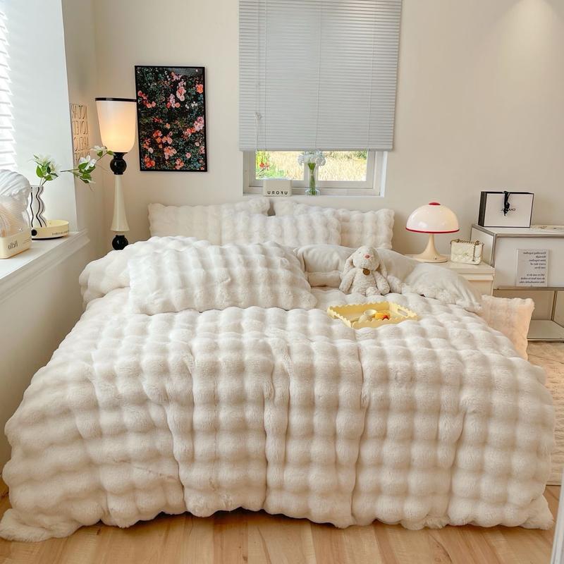  Bộ Vỏ Chăn Ga Gối Nỉ  Lông Hồ ly 4 Món Bảng 6 Màu Phong Cách Sang Trọng Và Tinh Tế 