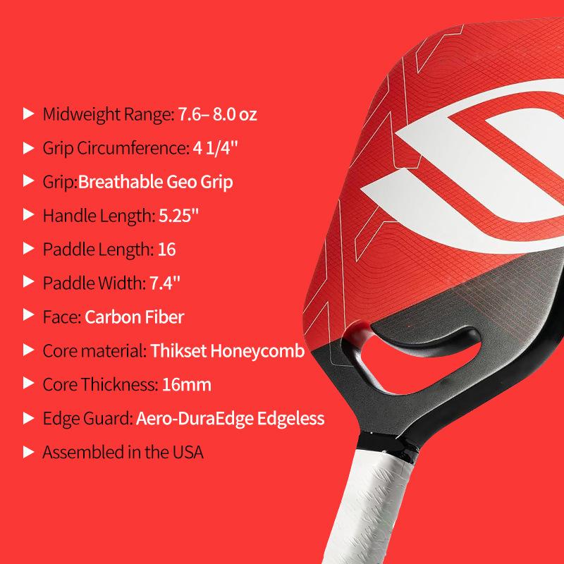 [TẶNG CUỐN CÁN] Vợt Pickleball Joola AMA Full Carbon T700,Chất Liệu Sợi Carbon FIBER Đạt Chuẩn USAPA - 16mm 4