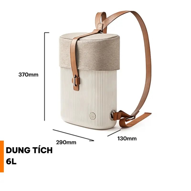 Balo vỏ nhựa cứng cáp ITO Pistachio 6L Award-winning Design Hard Shell 5