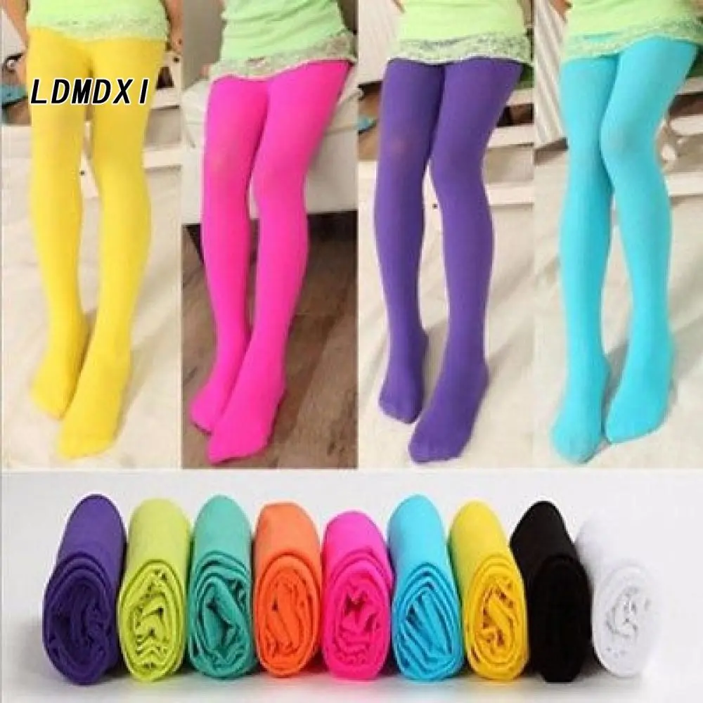Girls Casual Stockings Monochrome Dancing Stylish Soft Anti Slip Pantyhose