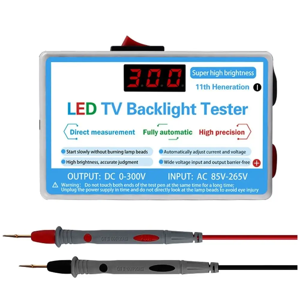 Simple To Use 0-300V Output TV Backlight Tester Plated Pin Power Cable ...