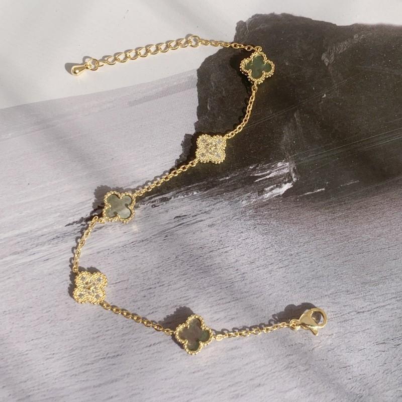 Product Introduction of Vòng Tay Zircon Dát Siêu Nhỏ Cỏ Ba Lá, Thiết Kế Sang Trọng Giá Cả Phải Chăng, Vòng Tay Năm Hoa Fritillary, Tinh Tế Và Cao Cấp, Dễ Phối Đồ, Thích Hợp Cho Nữ, Không Màu 14