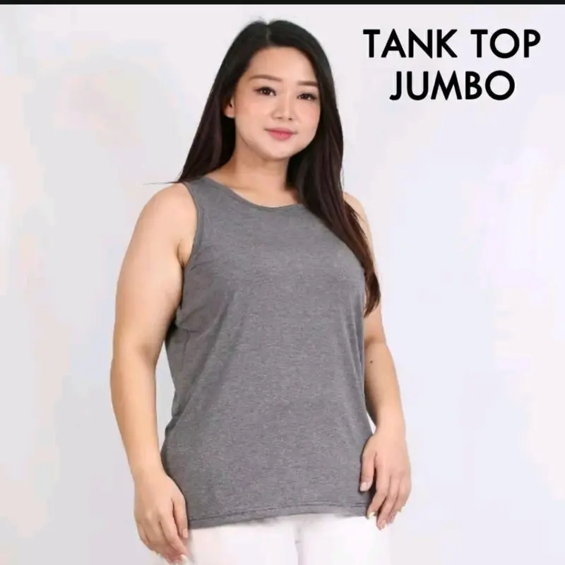 PROMO 3PCS TANKTOP TALI LEBAR BAHAN KAOS/ADEM/TIDAK NERAWANG/ELASTIS Wanita Hitam 3
