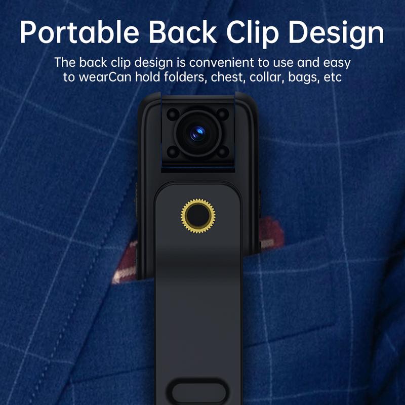2K Ultra HD Sport Camera Wearable Portable Body Camera Infrared Night Vision Home Security Video Recorder 128G Memory Card Outdoor Camera Dash Cam Car Motorcycle 4
