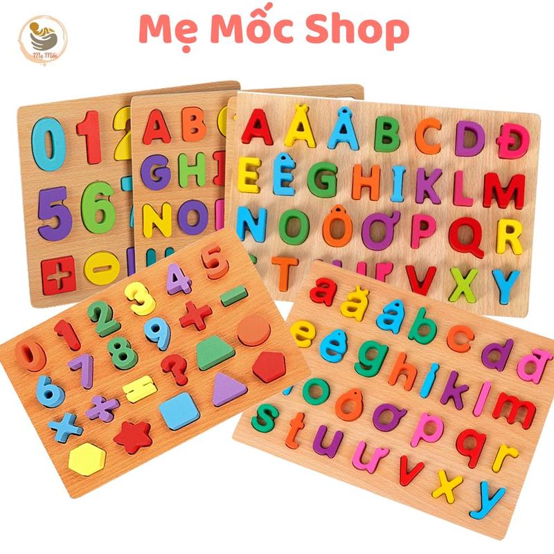 Bảng Gỗ Nổi Chữ Cái Và Số Bảng Gỗ Nổi 3D Loại Đẹp Giúp Con Phát Triển Làm Quen Với Bảng Chữ Cái Và Số Đồ Chơi Toy