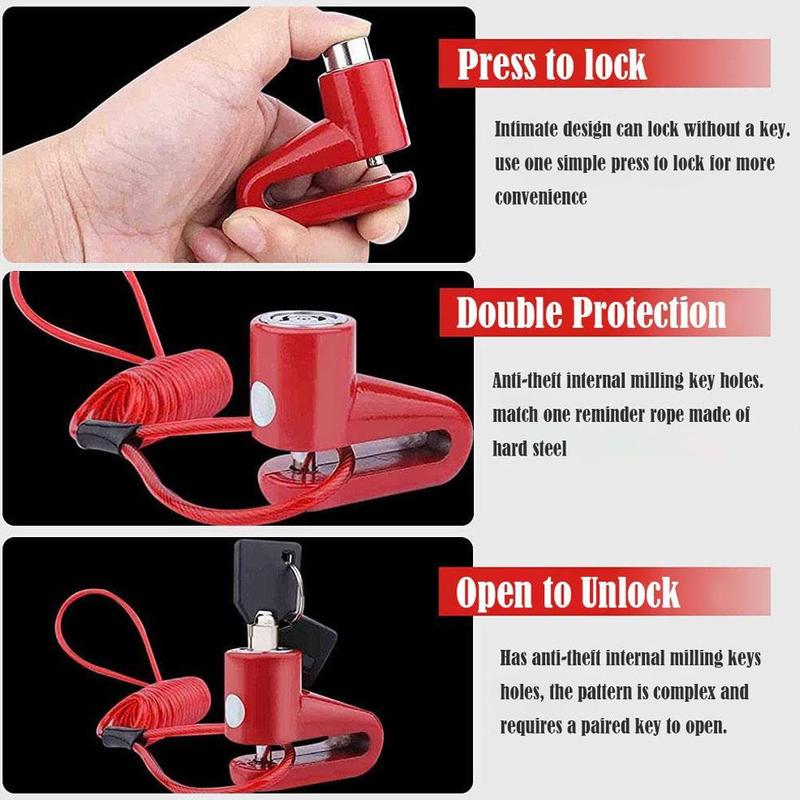 Product Introduction of Motorcycle Alarm Disc Lock Anti-theft Motor Bike Lock Siren Security Waterproof Steel Safety M5A8 30