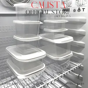 TOPLES KULKAS SET CALISTA OITA PUTIH SET ISI 10PCS/ TOPLES FOOD KONTAINER/CONTAINER KULKAS SET/ TEMPAT PENYIMPANAN MAKANAN